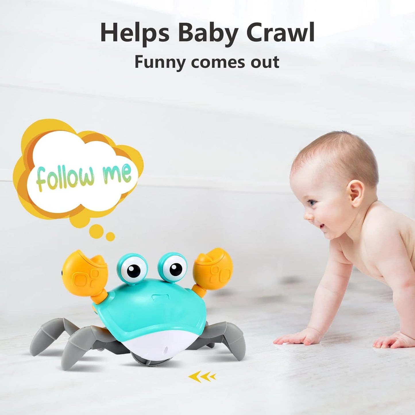 Interactive Crawling Crab Baby Toy – Tummy Time & Early Development Aid