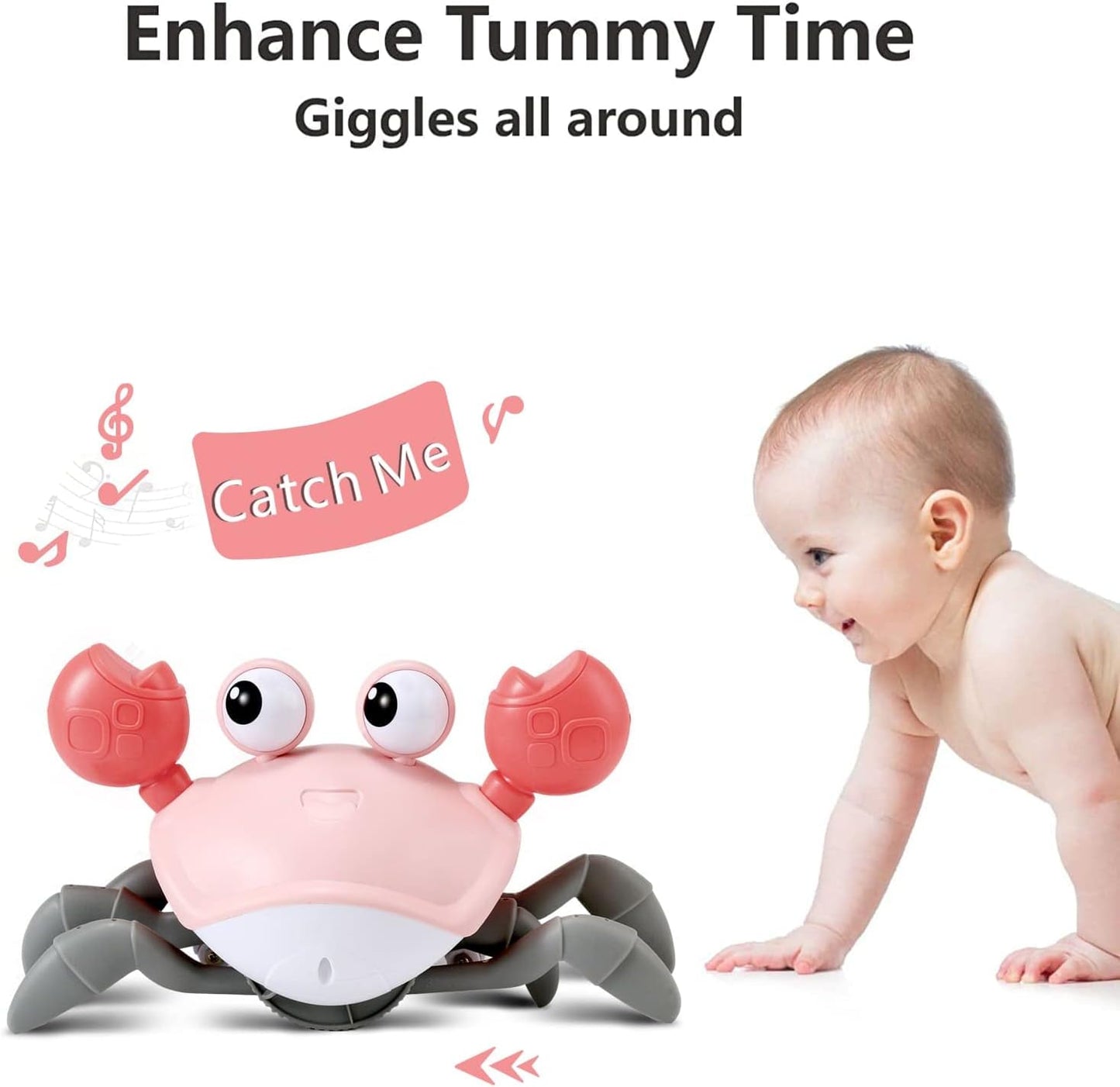Interactive Crawling Crab Baby Toy – Tummy Time & Early Development Aid