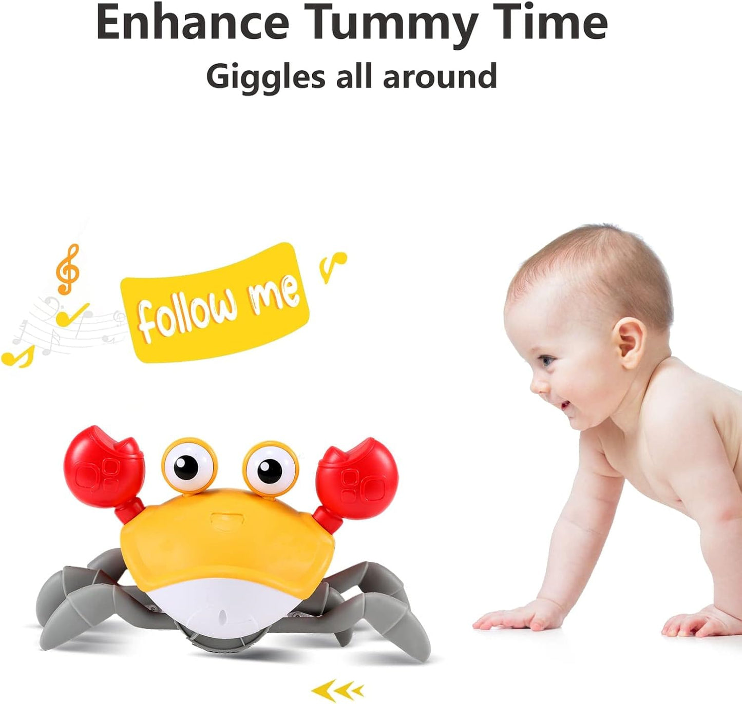 Interactive Crawling Crab Baby Toy – Tummy Time & Early Development Aid