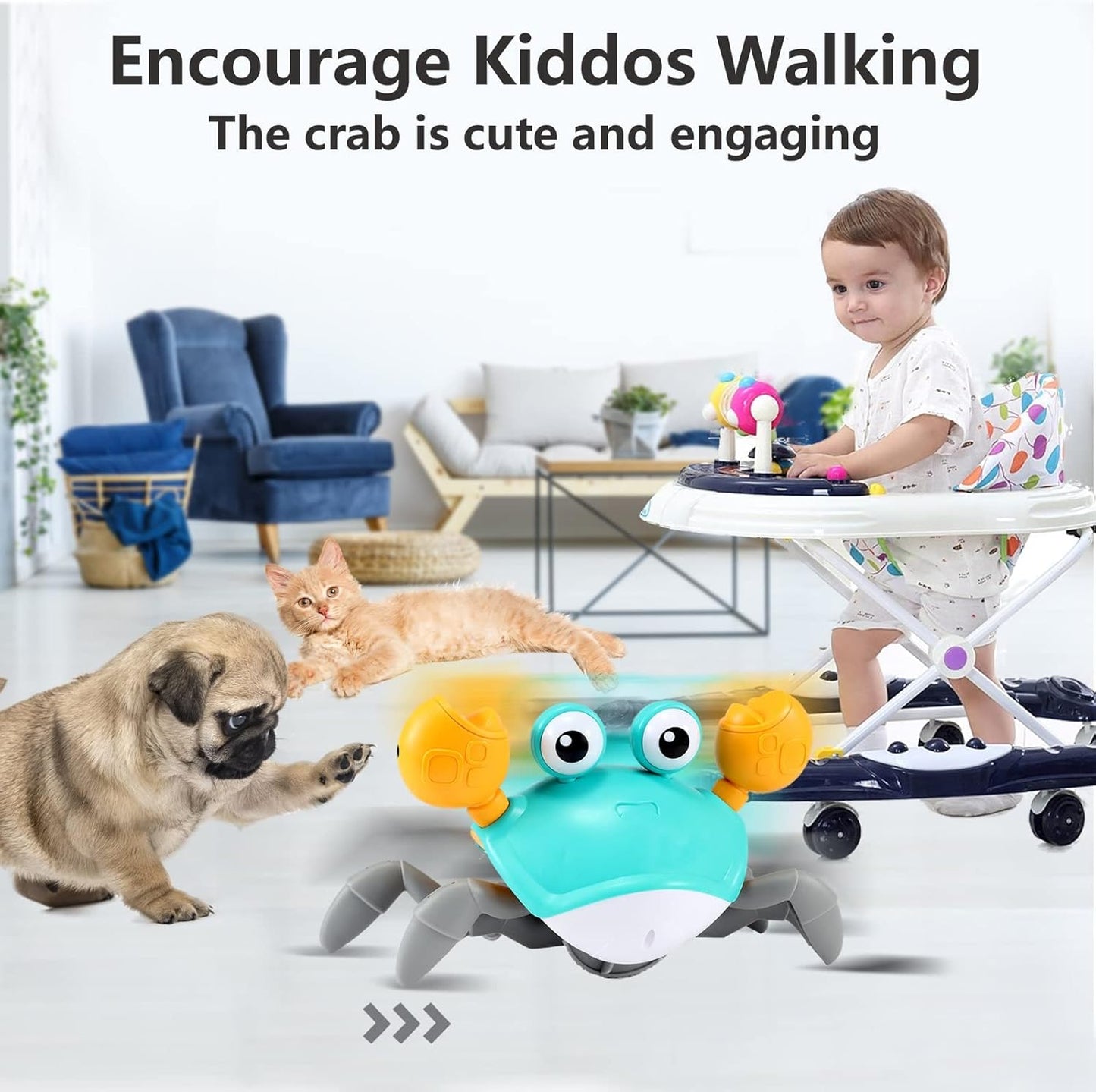 Interactive Crawling Crab Baby Toy – Tummy Time & Early Development Aid