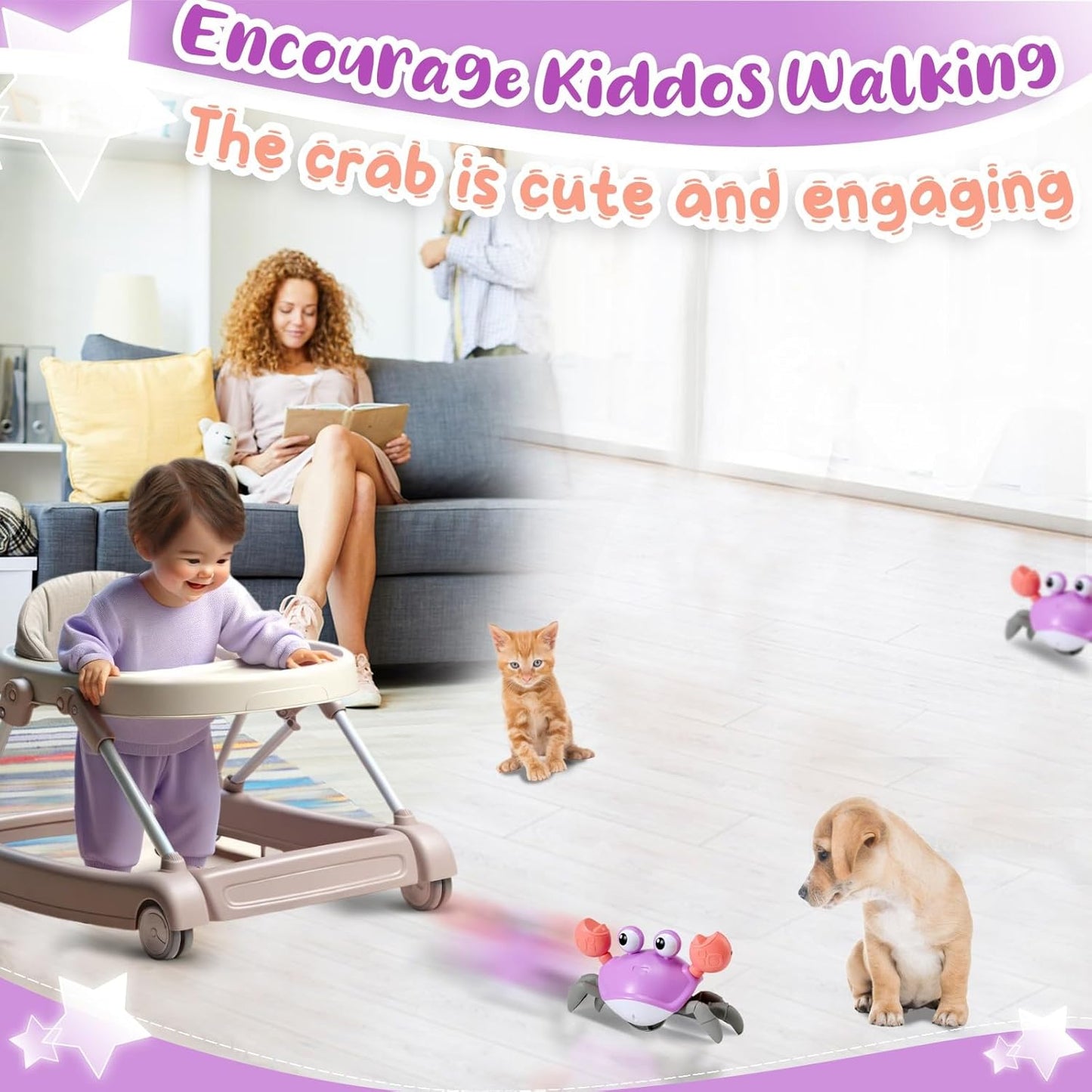 Interactive Crawling Crab Baby Toy – Tummy Time & Early Development Aid