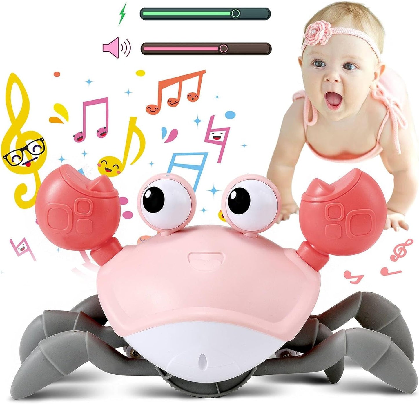 Interactive Crawling Crab Baby Toy – Tummy Time & Early Development Aid