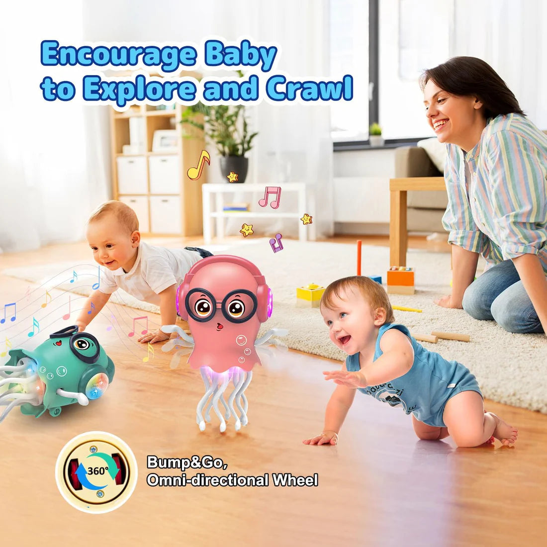 Interactive Dancing Jellyfish™ – Musical Baby Toy with Lights & Movement