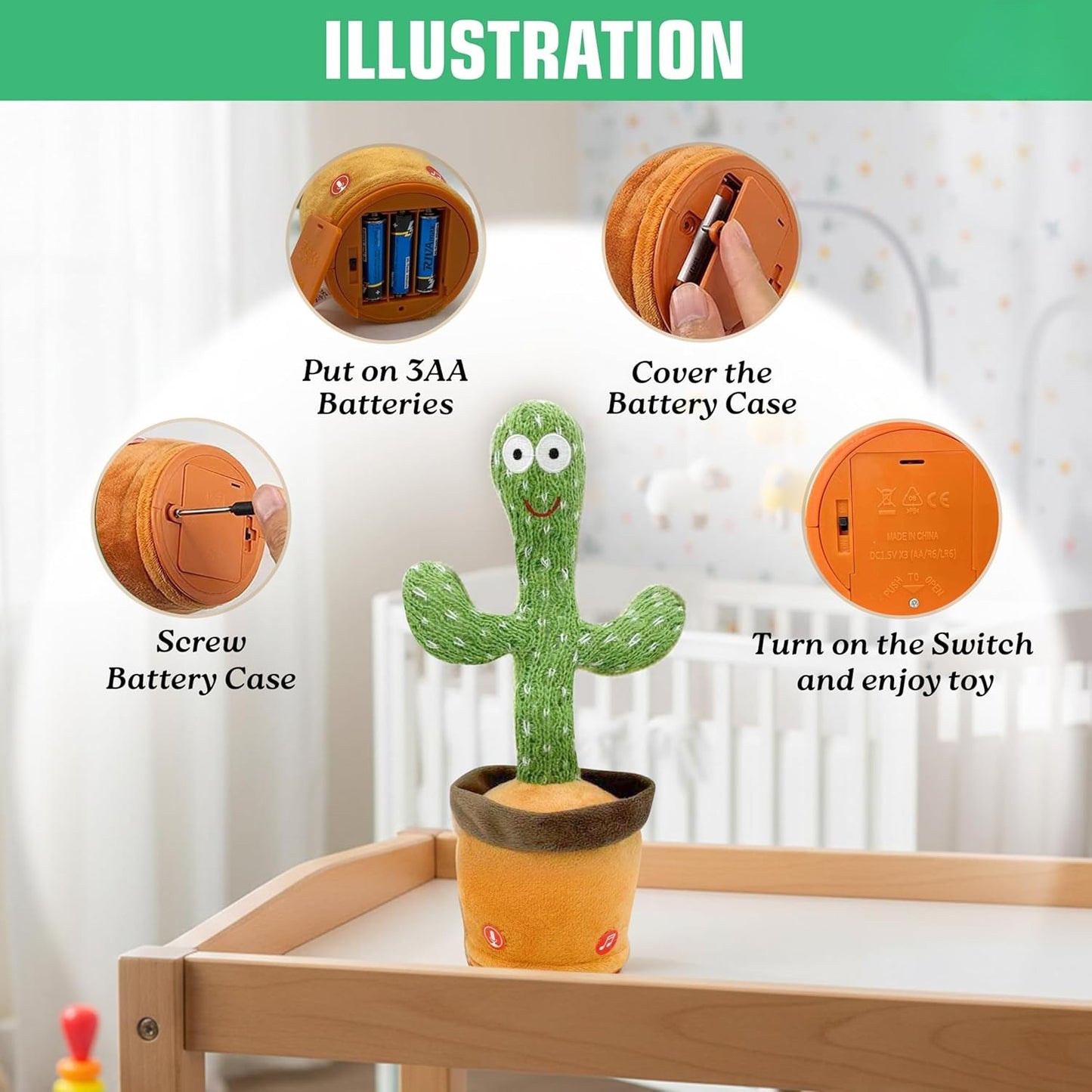 Talking Cactus Plush – Repeats What You Say & Dances